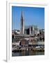 Immigrant Embarkation Harbour, Terraced Houses and St Colman's Cathedral, County Cork, Ireland-null-Framed Photographic Print