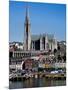 Immigrant Embarkation Harbour, Terraced Houses and St Colman's Cathedral, County Cork, Ireland-null-Mounted Photographic Print