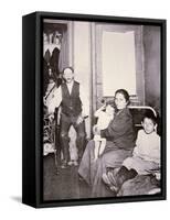 Immigrant Family, Lower East Side, New York City, c.1910-Jacob August Riis-Framed Stretched Canvas