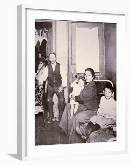 Immigrant Family, Lower East Side, New York City, c.1910-Jacob August Riis-Framed Photographic Print