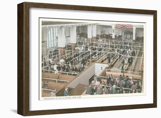 Immigrant Processing, Ellis Island, New York-null-Framed Art Print