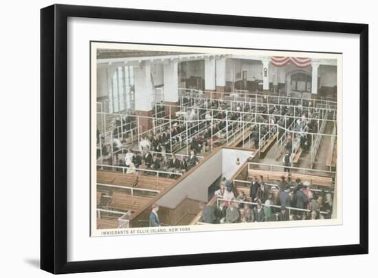 Immigrant Processing, Ellis Island, New York-null-Framed Art Print