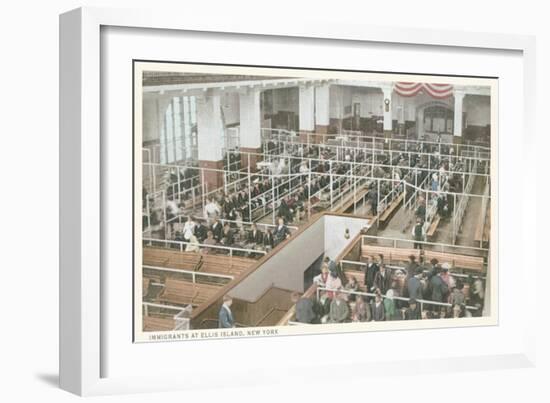 Immigrant Processing, Ellis Island, New York-null-Framed Art Print