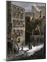 Immigrant Tenements in Donovan Lane near Five-Points, New York City, 1870s-null-Mounted Giclee Print