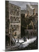 Immigrant Tenements in Donovan Lane near Five-Points, New York City, 1870s-null-Mounted Giclee Print