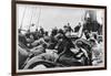 Immigrant Women Sitting on Steerage Deck-null-Framed Art Print