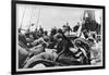 Immigrant Women Sitting on Steerage Deck-null-Framed Art Print