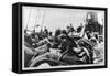 Immigrant Women Sitting on Steerage Deck-null-Framed Stretched Canvas