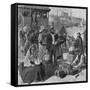 Immigrants Disembarking at Quebec, Canada-null-Framed Stretched Canvas