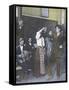 Immigrants in Folk Dance on Ellis Island, New York Harbor, 1907-null-Framed Stretched Canvas