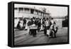 Immigrants to the USA Landing at Ellis Island, New York, C1900-null-Framed Stretched Canvas