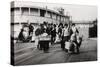 Immigrants to the USA Landing at Ellis Island, New York, C1900-null-Stretched Canvas