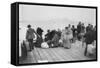 Immigrants Waiting for Ferry from Ellis Island to New York City, Oct. 20, 1912-null-Framed Stretched Canvas