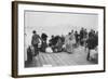 Immigrants Waiting for Ferry from Ellis Island to New York City, Oct. 20, 1912-null-Framed Photo