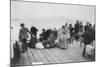 Immigrants Waiting for Ferry from Ellis Island to New York City, Oct. 20, 1912-null-Mounted Photo