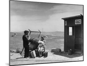 Immigrants Waiting for the Bus on Tel-Aviv Hafa-null-Mounted Photographic Print