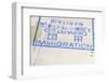 Immigration Stamp-Yury Zap-Framed Photographic Print
