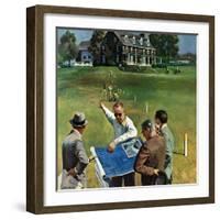 "Imminent Domain", July 18, 1959-John Falter-Framed Giclee Print