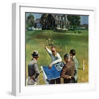 "Imminent Domain", July 18, 1959-John Falter-Framed Giclee Print