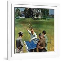 "Imminent Domain", July 18, 1959-John Falter-Framed Giclee Print