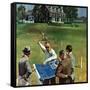 "Imminent Domain", July 18, 1959-John Falter-Framed Stretched Canvas