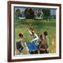 "Imminent Domain", July 18, 1959-John Falter-Framed Giclee Print