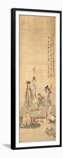 Immortals Celebrating a Birthday, 1649-Chen Hongshou-Framed Giclee Print