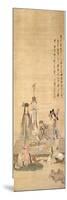 Immortals Celebrating a Birthday, 1649-Chen Hongshou-Mounted Giclee Print