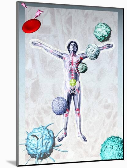 Immune System Components-Hans-ulrich Osterwalder-Mounted Photographic Print