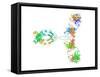 Immunoglobulin G Antibody Molecule-Laguna Design-Framed Stretched Canvas