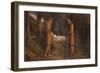 Imogen and the Shepherds 1860-1870 (Oil on Canvas)-James Smetham-Framed Giclee Print