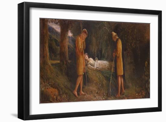 Imogen and the Shepherds 1860-1870 (Oil on Canvas)-James Smetham-Framed Giclee Print
