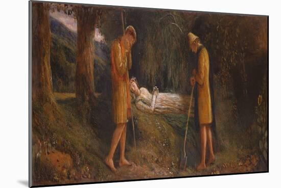 Imogen and the Shepherds 1860-1870 (Oil on Canvas)-James Smetham-Mounted Giclee Print