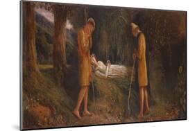 Imogen and the Shepherds 1860-1870 (Oil on Canvas)-James Smetham-Mounted Giclee Print