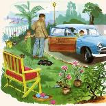 Taking A Break From Mowing The Lawn-Imogene M. McPherson -Art Print