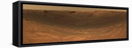 Impact Crater Endurance on the Surface of Mars-Stocktrek Images-Framed Stretched Canvas