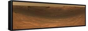 Impact Crater Endurance on the Surface of Mars-Stocktrek Images-Framed Stretched Canvas