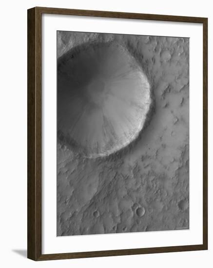 Impact Crater on Mars-Stocktrek Images-Framed Photographic Print