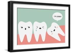 Impacted Tooth-Dooder-Framed Art Print
