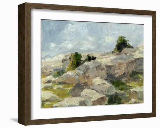 Impasto Mountainside I-Ethan Harper-Framed Art Print