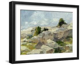 Impasto Mountainside I-Ethan Harper-Framed Art Print