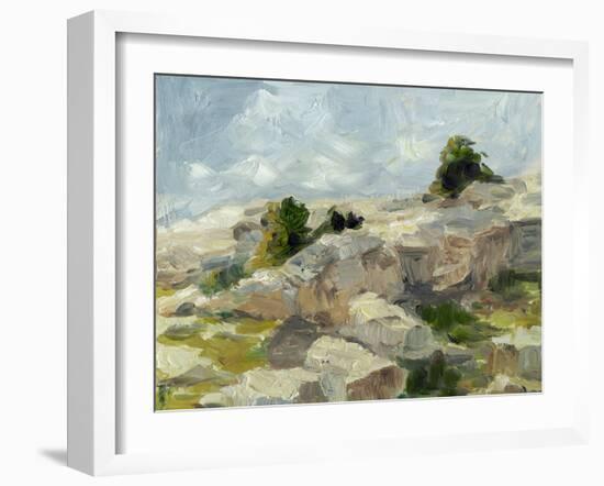 Impasto Mountainside I-Ethan Harper-Framed Art Print