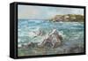 Impasto Ocean View II-Ethan Harper-Framed Stretched Canvas