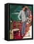 "Imperfect Fit", December 15,1945-Norman Rockwell-Framed Stretched Canvas