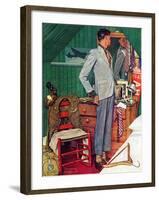 "Imperfect Fit", December 15,1945-Norman Rockwell-Framed Giclee Print