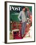 "Imperfect Fit" Saturday Evening Post Cover, December 15,1945-Norman Rockwell-Framed Giclee Print