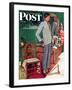 "Imperfect Fit" Saturday Evening Post Cover, December 15,1945-Norman Rockwell-Framed Giclee Print