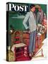 "Imperfect Fit" Saturday Evening Post Cover, December 15,1945-Norman Rockwell-Stretched Canvas
