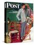 "Imperfect Fit" Saturday Evening Post Cover, December 15,1945-Norman Rockwell-Stretched Canvas