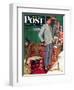 "Imperfect Fit" Saturday Evening Post Cover, December 15,1945-Norman Rockwell-Framed Giclee Print